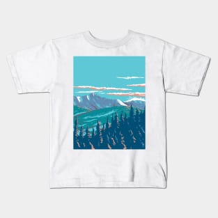 Lone Mountain in Lee Metcalf Wilderness Montana USA WPA Art Poster Kids T-Shirt